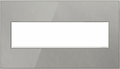 Legrand Adorne Brushed Stainless, 4-Gang Wall Plate  AWM4GMS4