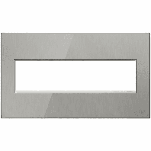 Legrand Adorne Brushed Stainless, 4-Gang Wall Plate  AWM4GMS4