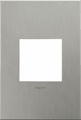Legrand Adorne Brushed Stainless Steel, 1-Gang Wall Plate  AWC1G2BS4
