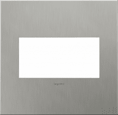 Legrand Adorne Brushed Stainless Steel, 2-Gang Wall Plate  AWC2GBS4
