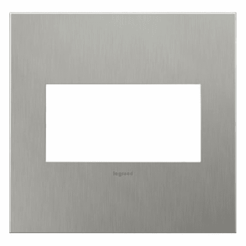 Legrand Adorne Brushed Stainless Steel, 2-Gang Wall Plate  AWC2GBS4