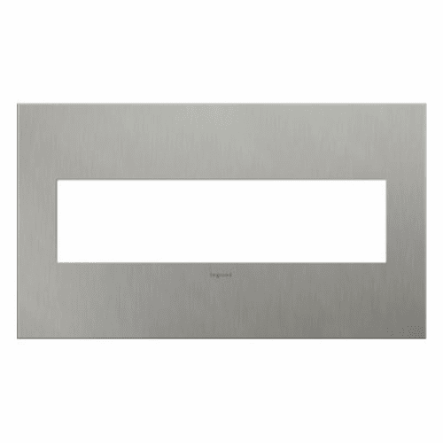 Legrand Adorne Brushed Stainless Steel, 4-Gang Wall Plate  AWC4GBS4