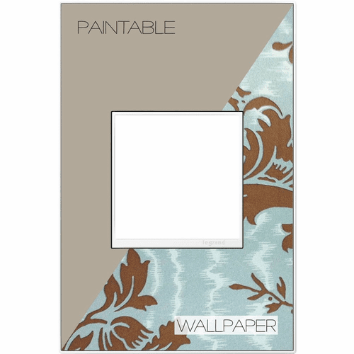 Legrand Adorne Custom Wall Plate, 1-Gang, White Trim  AWM1G2W4