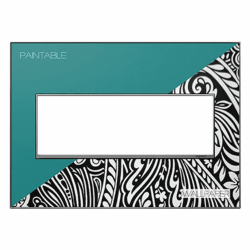 Legrand Adorne Custom Wall Plate, 3-Gang, Magnesium Trim  AWM3GM4