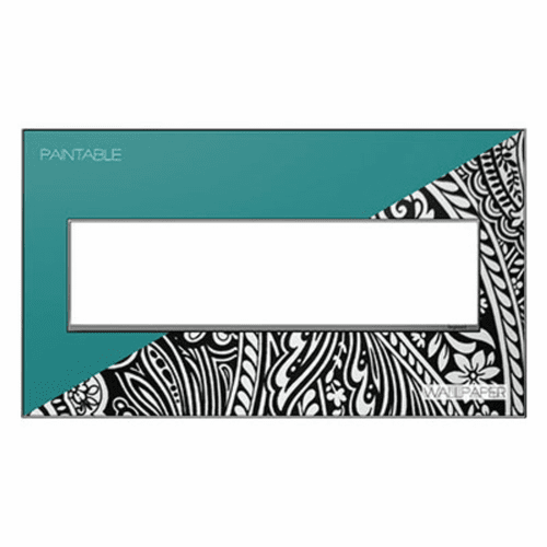 Legrand Adorne Custom Wall Plate, 4-Gang, Magnesium Trim  AWM4GM4