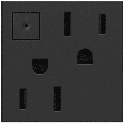Legrand Adorne Energy-Saving On/Off Outlet, 15A - Graphite - ARPS152G4
