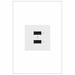 Legrand Adorne Full-Size A/A USB Outlet - White - ARUSB2AA6W4