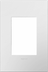 Legrand Adorne Gloss White Standard Black Backplate, 1-Gang, 3-Module Wall Plate  AWP1G3WH4