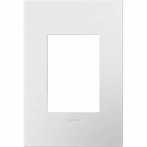Legrand Adorne Gloss White on White Backplate, 1-Gang, 3-Module Wall Plate AWP1G3WHW4 - AWP1G3WHW4