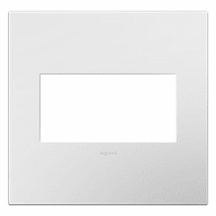 Legrand Adorne Gloss White on White Backplate, 2-Gang Wall Plate AWP2GWHW10 - AWP2GWHW10