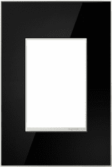 Legrand Adorne Mirror Black, 1-Gang, 3-Module Wall Plate  AWM1G3MB4