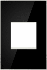 Legrand Adorne Mirror Black, 1-Gang Wall Plate  AWM1G2MB4