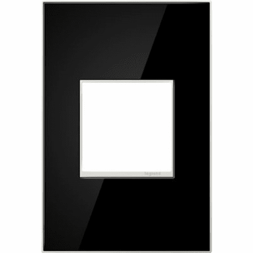 Legrand Adorne Mirror Black, 1-Gang Wall Plate  AWM1G2MB4