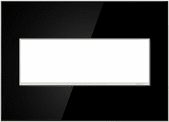 Legrand Adorne Mirror Black, 3-Gang Wall Plate  AWM3GMB4
