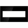 Legrand Adorne Mirror Black, 4-Gang Wall Plate  AWM4GMB4