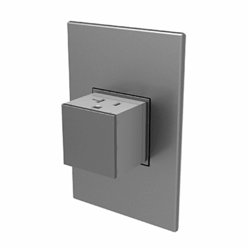 Legrand Adorne Pop-Out Outlet, 20AMP, 1-Gang - Magnesium - ARPTR201GM2