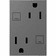 Legrand Adorne Tamper-Resistant GFCI Self-Test Outlet (15 Amp) 3-Module - Magnesium - AGFTR2153M4