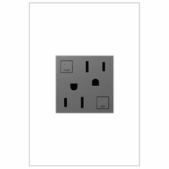 Legrand Adorne Tamper-Resistant GFCI Self-Test Outlet (15 Amp) - Magnesium - AGFTR2152M4