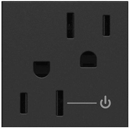 Legrand Adorne Tamper-Resistant Half Controlled Outlet - Graphite - ARCH152G10