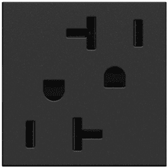 Legrand Adorne Tamper-Resistant Outlet, 20A - Graphite - ARTR202G4 Legrand Adorne Tamper-Resistant Outlet, 20A - Graphite - ARTR202G4