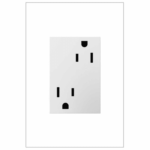 Legrand Adorne Tamper-Resistant Outlet, 3-Module White ARTR153W4