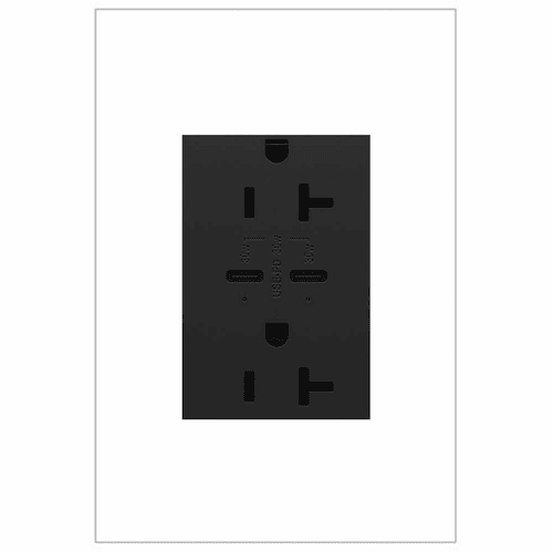 Legrand Adorne Ultra-Fast USB Type-C/C Outlet - Graphite - ARTRUSB20PD30G4