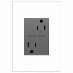 Legrand Adorne Ultra-Fast USB Type-C/C Outlet - Magnesium - ARTRUSB15PD30M4 Legrand Adorne Ultra-Fast USB Type-C/C Outlet - Magnesium - ARTRUSB15PD30M4