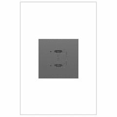 Legrand Adorne Ultra-Fast USB Type-C/C Outlet - Magnesium - ARUSB30PDM4