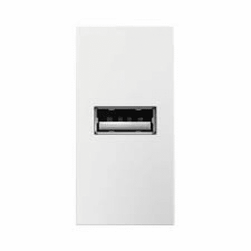 Legrand Adorne USB Outlet, 1-Module/ 1/2-Gang White ARUSBW6