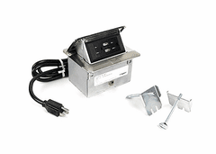 Legrand Adorne Wiremold Corded Dequorum Flip Up Unit W/USB - Stainless - DQFP15UST Legrand Adorne Wiremold Corded Dequorum Flip Up Unit W/USB - Stainless - DQFP15UST