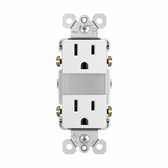 Legrand Night Light+ 2 15A TR Outlets+ Louver - White - NTL885TRW