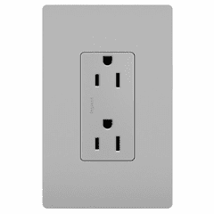 Legrand Radiant 125V Duplex Outlet - Gray - 885GRY Legrand Radiant 125V Duplex Outlet - Gray - 885GRY