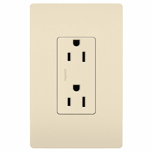 Legrand Radiant 125V Duplex Outlet - Light Almond - 885LA