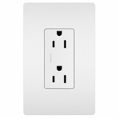 Legrand Radiant 125V Duplex Outlet - White - 885W Legrand Radiant 125V Duplex Outlet - White - 885W