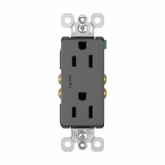 Legrand Radiant 15A Decorator Tamper-Resistant Receptacle - Black - 885TRBK
