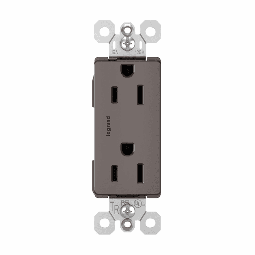 Legrand Radiant 15A Decorator Tamper-Resistant Receptacle - Brown - 885TR