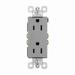 Legrand Radiant 15A Decorator Tamper-Resistant Receptacle - Gray - 885TRGRY