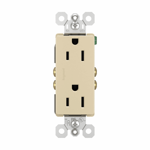 Legrand Radiant 15A Decorator Tamper-Resistant Receptacle - Ivory - 885TRI