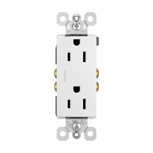 Legrand Radiant 15A Decorator Tamper-Resistant Receptacle - White - 885TRW
