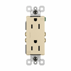 Legrand Radiant 15A Decorator TR/WR Receptacle - Ivory - 885TRWRI Legrand Radiant 15A Decorator TR/WR Receptacle - Ivory - 885TRWRI