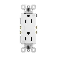 Legrand Radiant 15A Decorator TR/WR Receptacle - White - 885TRWRW Legrand Radiant 15A Decorator TR/WR Receptacle - White - 885TRWRW