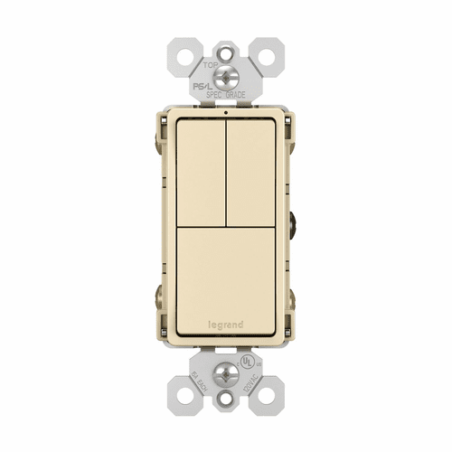 Legrand Radiant 3 Switch, Single Pole/3-Way + Single Pole + Single Pole - Almond - RCD113LA