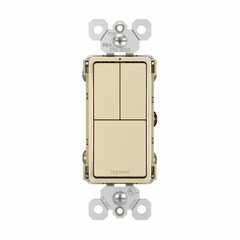 Legrand Radiant 3 Switch, Single Pole/3-Way + Single Pole + Single Pole - Ivory - RCD113I