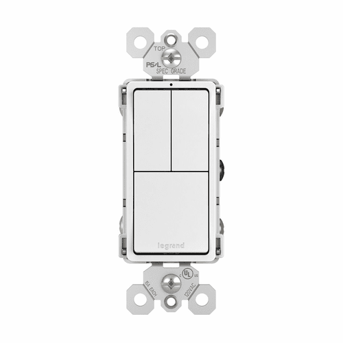 Legrand Radiant 3 Switch, Single Pole/3-Way + Single Pole + Single Pole - White - RCD113W