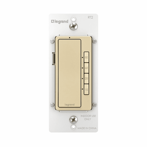 Legrand Radiant 4-Button Timer 120VAC 1/6 HP - Ivory - RT2I