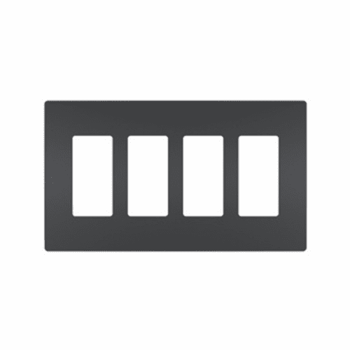 Legrand Radiant Four-Gang Screwless Wall Plate - Graphite - RWP264GCC6