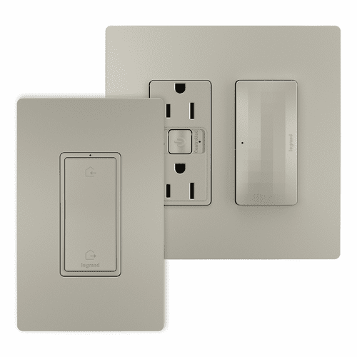 Legrand Radiant Netatmo Outlet Kit with Home/Away Switch - Nickel - WNRH15KITNI