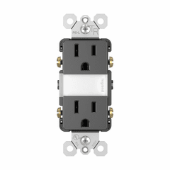 Legrand Radiant Night Light+ 2 15A TR Outlets+ Louver - Black - NTL885TRBKCC6