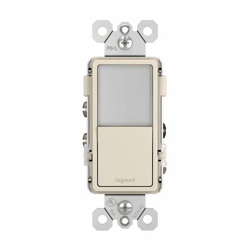 Legrand Radiant Night Light + Single Pole/3-Way Switch - Light Almond - NTL873LACC6
