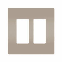 Legrand Radiant Screwless Wall Plate Plastic 2G - Nickel - RWP262NICC6